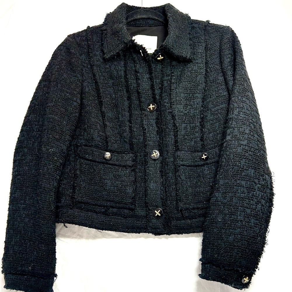 Rebecca Taylor Women's Black Tweed Jacket - Picture 1 of 7